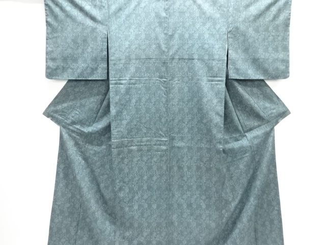 JAPANESE KIMONO / SILK / TSUMUGI / ABSTRACT FLOWERS & BIRDS